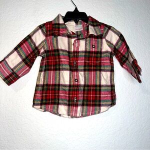 Hanna Andersson plaid button down shirt